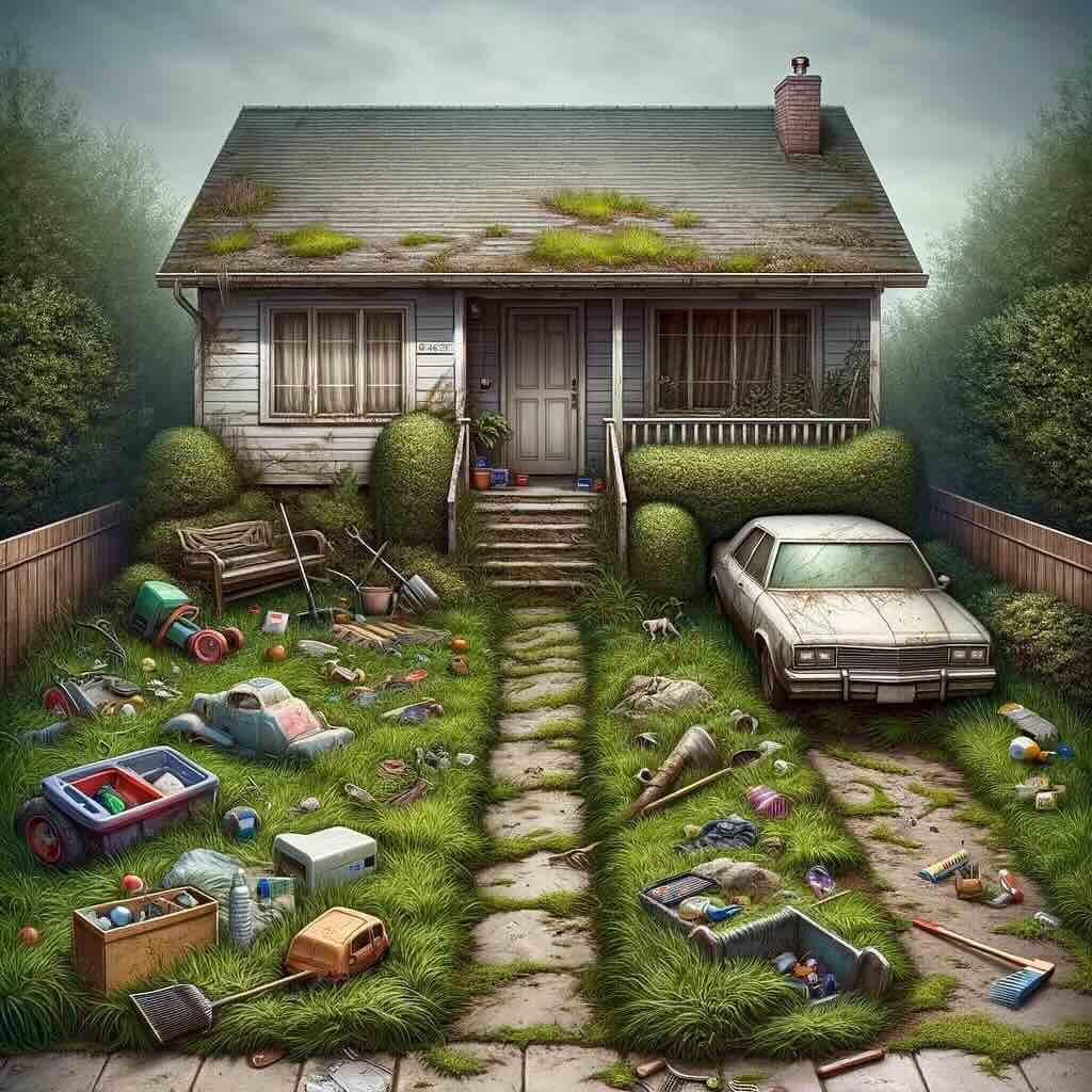 Unkempt Yard is a big deficiency in Home Selling